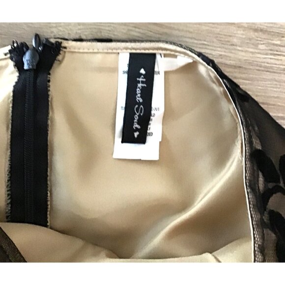 HEART SOUL -WOMEN'S FLORAL EMBROIDERED SKIRT FULLY LINED SIZE 11 - Picture 3 of 7